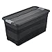 Produktbild keeeper Transportbehälter mit Deckel und Schiebeverschluss, Extra Stabil, 83 l, Eckhart, Graphit-Grau