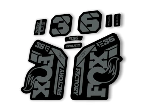 Fork Replacement Decal Sticker Compatibale for Fox 36 2021 E Bike Series Gray (Matte)