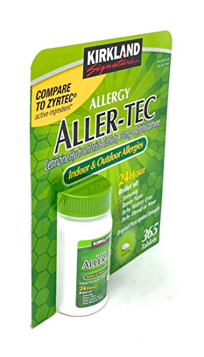 Kirkland Signature Aller-Tec Cetirizine Hydrochloride Tablets, 10 Mg, 365 Count #TOP1