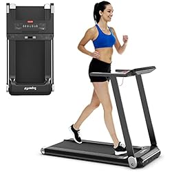 Cinta De Correr 200 Kg COSTWAY Cinta para Correr Plegable para Casa, Cinta Compacta para Caminar y Correr con Control App, Altavoz Bluetooth, 12 Programas Preajustados, Pantalla LED y Porta Dispositivo (Plata)