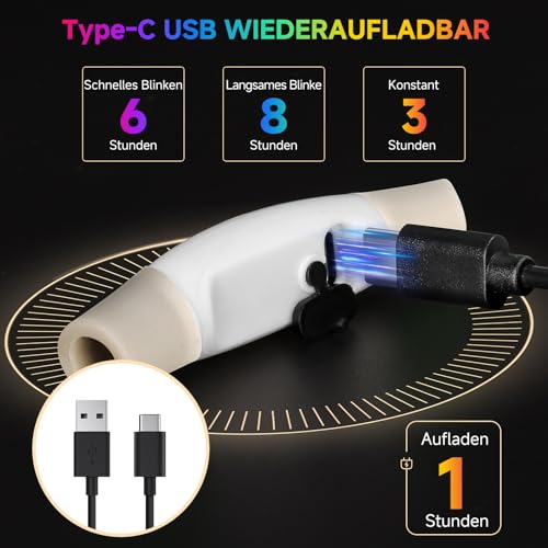 Leuchthalsband Hund Aufladbar, LED Hundehalsband Leuchtend wasserdicht mit 3 Lichtmodi in der Nacht Sicherheit für Kleine, Mittlere und Große Hunde Leuchthalsband, Mehrfarbig 70cm
