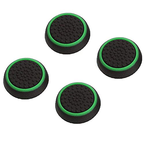 Eatech Anti-Slip Analog Thumb Stick Silicone Grip Cover Caps for Sony PS3 PS4 Playstation 4 Pro Slim, Xbox 360 One Controller | Pack of 4 Pieces - Black Green-image-42