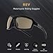 EYEGLAD REV Z87+ Powersports Motorcycle Riding Goggles HD High Contrast UV400 Sports Wrap Sunglasses Safety Glasses (Dust Brown)