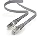 Price comparison product image 1aTTack.de 10m - gray - 1 piece CAT.7 Gigabit Ethernet LAN ribbon ribbon cable (RJ45) network cable raw cable (10Gbit/s) installation cable flat slim compatible with Cat.5 - Cat.5e - Cat.6
