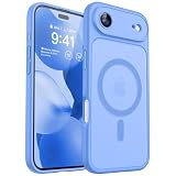 CANSHN Cover Magnetica per iPhone Air(6,5 Pollici), Compatibile con MagSafe, [Protezione Completa Della Fotocamera], Custodia Traslucida Opaca Protettiva Sottile Antiurto,Blu Oltremare