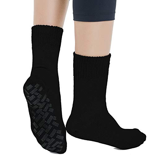 Kayhoma Extra Soft Cotton Non Skid Slip Grips Socks, Hospital Socks
