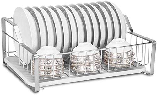 Juego de escurridor de platos y escurridor de acero inoxidable, estante de secado de platos, multiusos, escurridor de platos