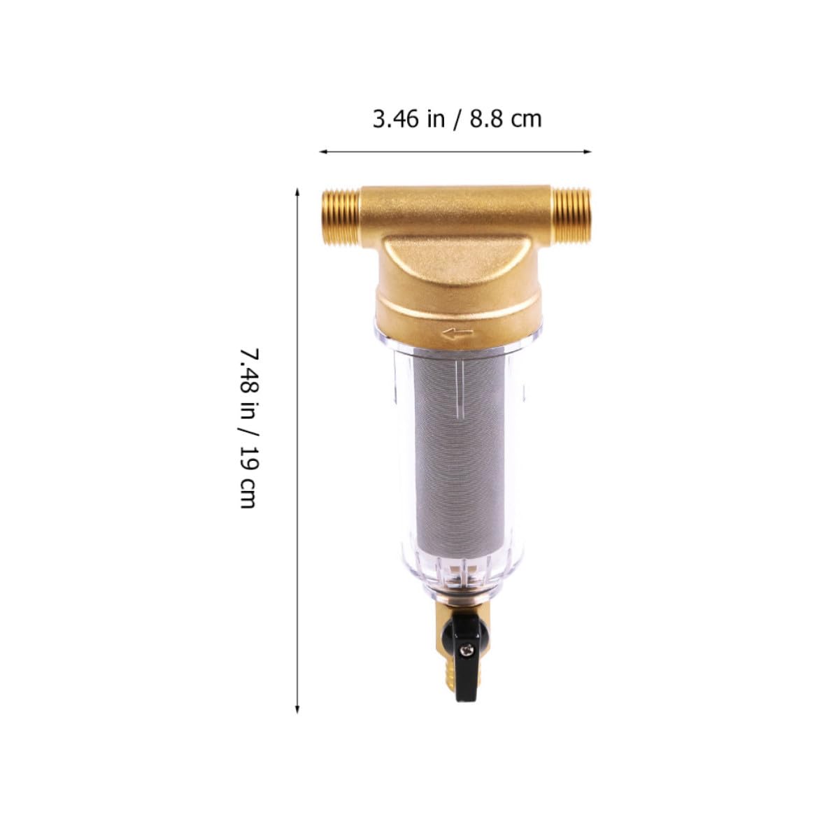 iplusmile Prefiltro de Agua de Grifo de Cobre Lavado Inverso