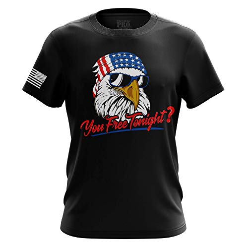 U.S Flag Patriotic Military Army Funny Mens T-Shirt Printed & Packaged in The USA, Free Tonight Large