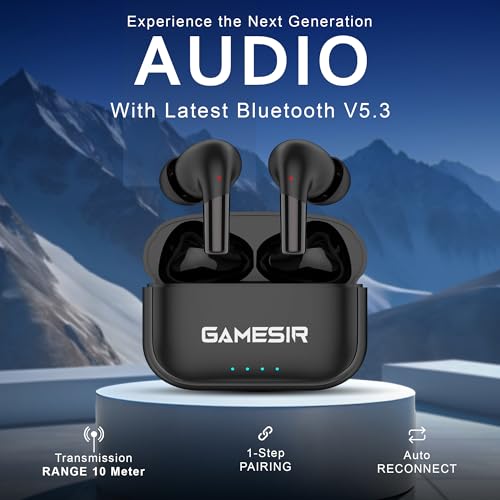 Image of GameSir FusionBeatX PRO Wireless Noise Cancelling Earbuds-Sound Optimize, 42H Playtime, 45ms Low Latency, 12mm Bass Drivers, Zen ENC Mic, IPX5 Water Resistance, Bluetooth 5.3, Type-C Charging (Black)