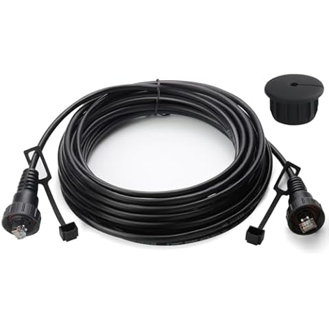 JYINCPED 25 Foot Network Cable for Garmin Marine RJ45, Replace for 010-10551-00 Marine Network Cable,Ethernet Cable Compatible with Garmin Navigation Screen/Fish Finder/GMS 10/Radar GPSMAP/GMR/UHD Cover