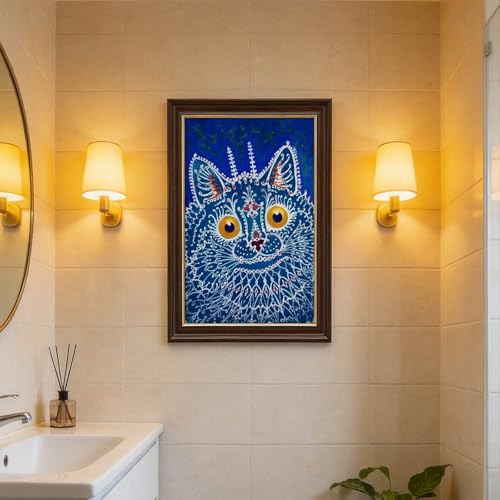 Impression sur toile Louis Wain chat qualite premium grand format decoration