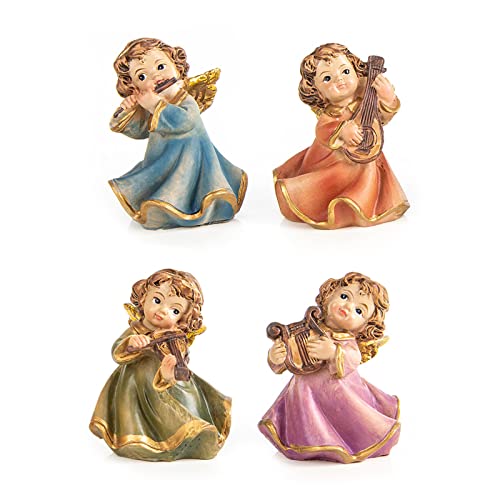 Logbuch-Verlag 4 kleine Engel Weihnachten Figuren Orchester mit...