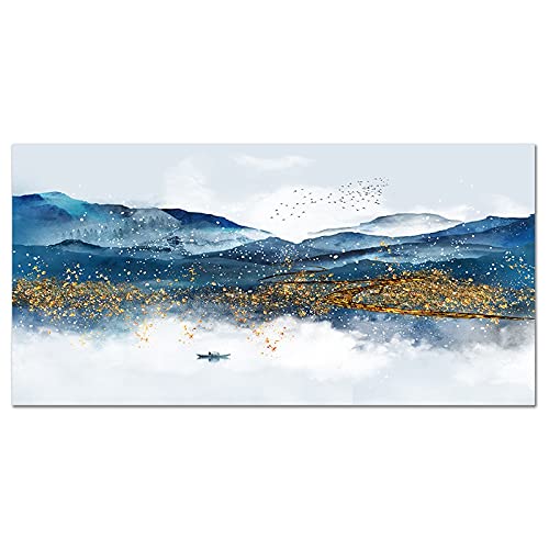 Peinture diamant grande taille paysage aux détails d'une mosaïque