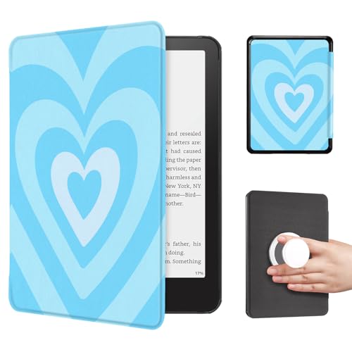 Image of CoBak Cute Case with Fold-Back Magnetic Cover for 7 inch Kindle Paperwhite 12th Gen 2024 and Colorsoft - for PopSockets Grip, Compatible with iPhone MagSafe and Anker Wireless Charging Pads, Auto Wake