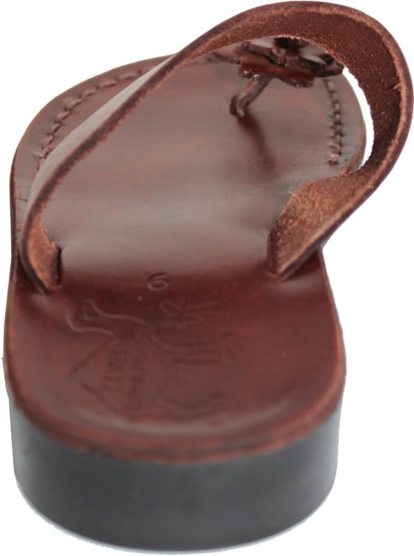 Holy Land Market Men/Women Biblical Jesus Leather Sandals/Slides From Jerusalem (The Shepherd Style III)3