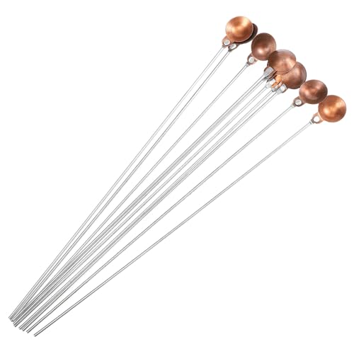Cucharas de cobre Zerodeko de mango largo para dosificación fácil en frascos de medicina, 10 ud.