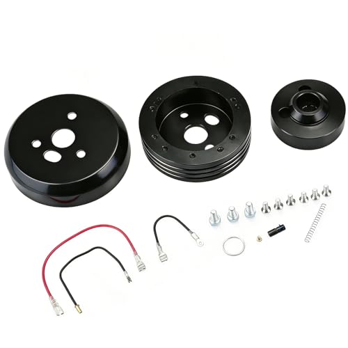 Universal 5 & 6 Hole Steering Wheel Hub Adapter Compatible with Chevy GMC Trucks Pickup Vans Jeep...