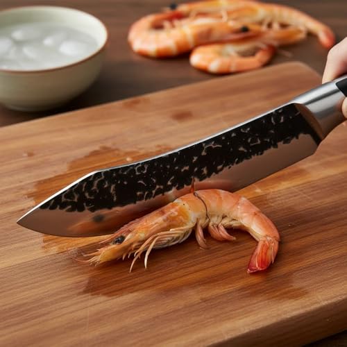 Image of Wizbiz Heavy Duty Meat & Fish Cutting Knife | Kukri Khukri Nepali Original Gurkha Style | Big Size Butcher Knife for Meat, Fish, Chicken, Bone Cutting | Sharp Thick Blade Kitchen & Camping Knife