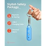 Vantamo Personal Alarm for Self Defense with Low Battery Notice, Strobe Light & Extra Loud 130 dB Double Speakers Safety Keychain Set for Women, Rechargeable Panic Button for Womens Self Defense - Image 5