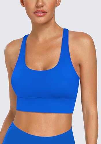 Image of MIRITY 3-Pack Strappy Sports Bras for Women - Criss Cross Back Padded Workout Yoga Top