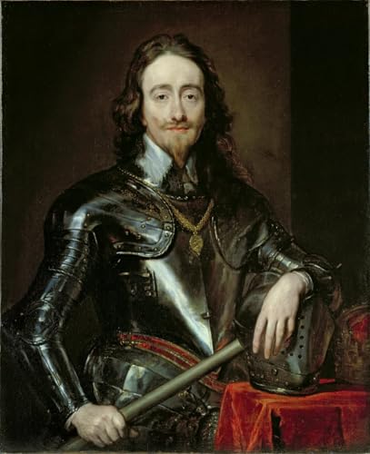 Cuadro de Rey Carlos I por Van Dyck lienzo decorativo de 60x90cm