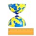 Juggle Dream Jester Medium Diabolo (Y/Blu) with Aluminium Diablo Sticks (incl String) & Firetoys Bag