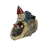 Resin Garden Gnome Downspout Cover Decorative Gutter Drain Spout Splash Decor