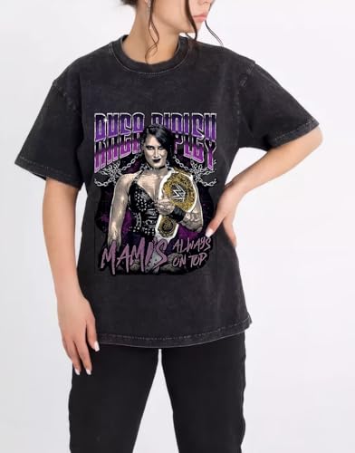 Men Rhea Wrestling Sport Ripley T-Shirt Oversized Crewneck Tee Drop Shoulder Loose Shirt Wrestling Fans Shirts Women2