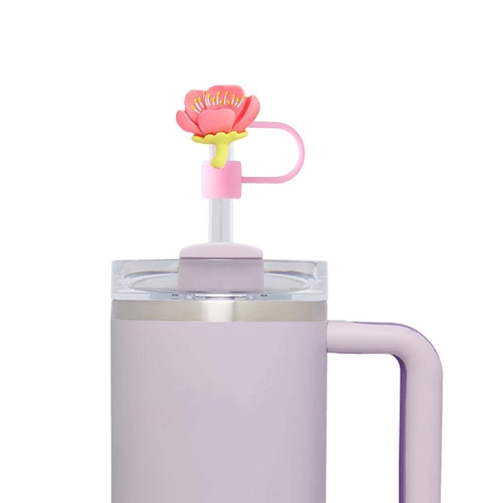 Blling Bow Silikon Strohhalm-Abdeckungen – 5 Stück, Bunt, Wiederverwendbar Für Stanley-Becher 30 & 1,2 L, 8 Mm