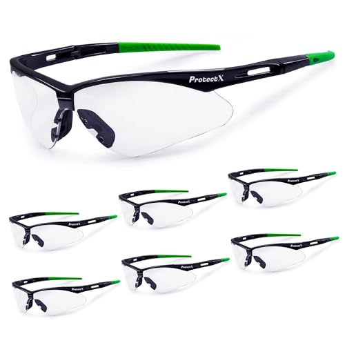 Lunettes de sécurité anti-buée ProtectX lot de 6 protection oculaire anti-rayures
