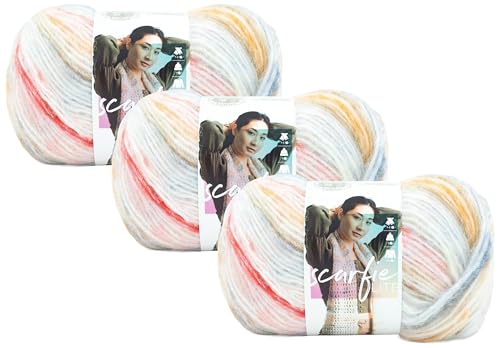 Image of Lion Brand Yarn Scarfie Lite Yarn, 3 Pack, Tartan