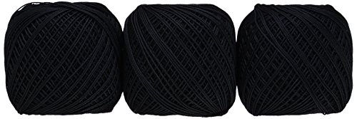 オリムパス製絲 金票 レース糸 #40 Col.901 ブラック 系 10g 約89m 3玉セット