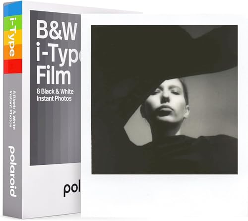 Image of Polaroids Black & White Instant Film, 2 Pack, 16 Photos, B&W Film Works with Polaroid i-Type Cameras, Now, Now+, I-2, & Lab, Bundle with a Lumintrail Lens Cleaning Cloth