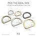 CRAFTMEMORE 6pcs D-Ring Findings Purse Belt Strap Loop Quality Finish Purse Making D Rings SCD1 (19mm (3/4