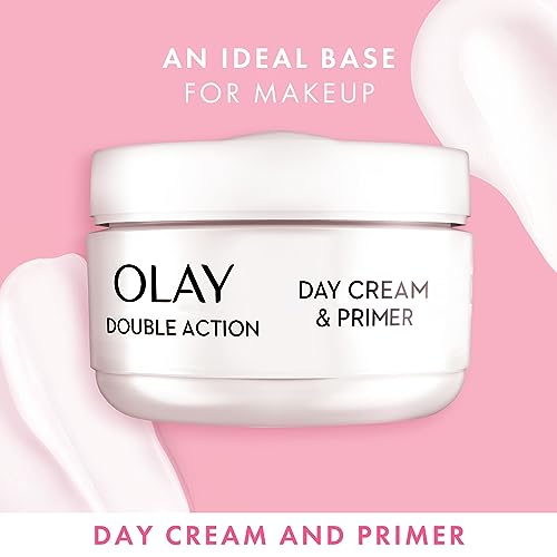 Olay Skincare Gift Set: Beauty Fluid Face & Body Moisturiser + Double Action Face Cream And Primer, Skin Care Christmas Gifts For Women, 100ml + 50ml - Image 4