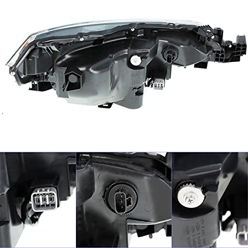 Munirater Front Left Led Projector Headlight Headlamp Assembly With Amber Corner Driver Side Replacement For 2017-2019 Corolla L/Le/Le Eco 81150-02M70 #TOP4