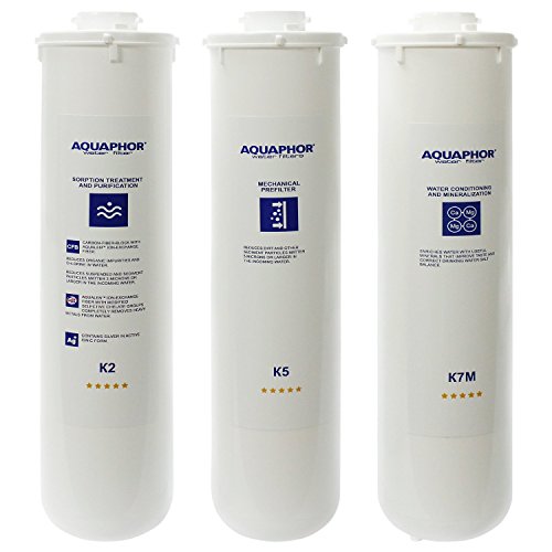 Aquaphor Water Filters Replacement Cartridges for Aquaphor RO-101 Reverse Osmosis System (K2 K5 K7M)