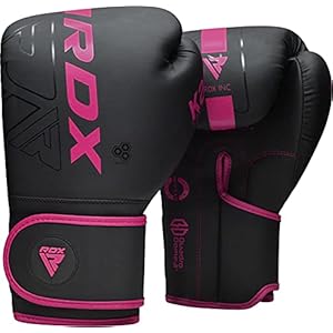 RDX Women Boxing Gloves Sparring Muay Thai, Premium Maya Hide Leather, Kara Patent Pending, Kickboxing MMA Training, Punch Bag, Focus Mitts Pads Double end Ball Punching Workout