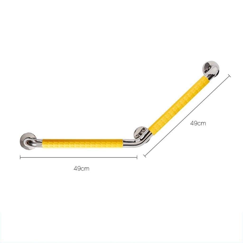 Barras de Agarre Mango Soporte de Seguridad Pasamanos, Barras de Agarre en Ángulo de 135 ° para Bañeras y Duchas, Soporte de Seguridad de Cromo Pulido de Acero Inoxidable de 20 Pul