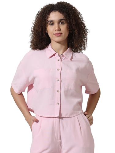 Image of ONLY Women's Cotton Blend Loose Fit Shirt