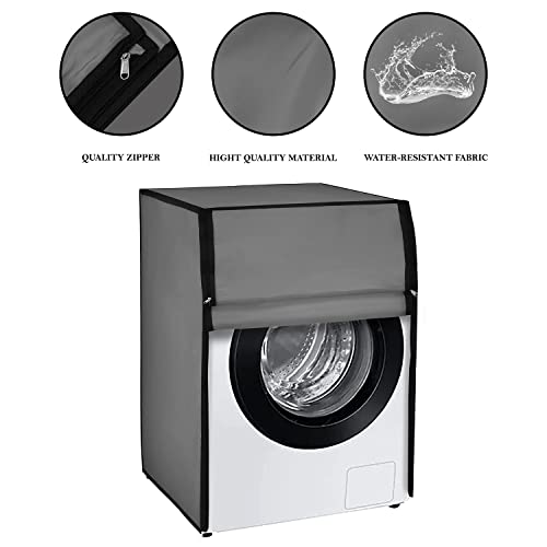 Image of Amazon Brand - Umi. Front Load Washing Machine Cover Suitable for Bosch 6.5 Kg, 7 Kg, 7.5 Kg, 8 Kg, 8.5 Kg, 9 Kg (63cmsX63cmsX81cms, GREY)