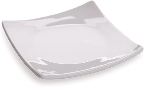 Miniatura 15 de Restaurantware -10 platos blancos pequeños cuadrados, mini platos de 3 pulgadas, para aperitivos, aptos para microondas, apto para horno, plato