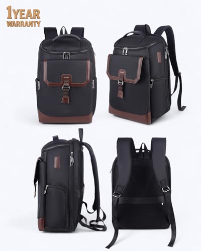 Image of B'CODE Laptop Backpack for Men & Women | Expandable Office Bag Fits 15.6 Inch Laptop, Anti-Theft Pocket, Multi-Compartment Business Backpack, 1 Year Warranty