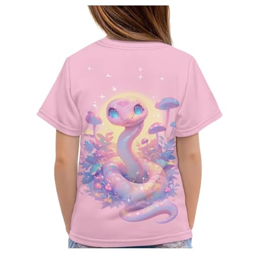Image of Kids Graphic T-Shirt Boys Girls Novelty Tees Top Short Sleeve Shirts Summer Blouses 3-16