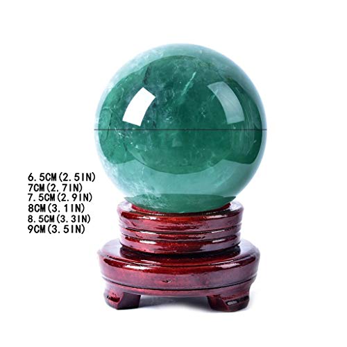 Boule de cristal fluorite verte naturelle anti-stress pour le bureau