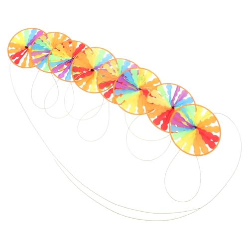 Yardwe Bunte Handgefertigte Windmühlen deko aus Robustem Stoff Garten und Balkon Wetterfestes Windrädchen für Draußen Bewegliche Außendekoration mit Lebendigem Farbspiel