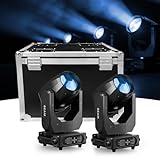 2 Pezzi con Flight Case 280W 10R Teste Mobili LED Luce da Palcoscenico, 14 Colore e 17 Gob...