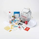 角利産業【防災27種類】ヘルメット ダイナモラジオライト 14徳ツール 救急セット 折りたたみポリタンク 日本防炎協会認定品バッグ (非常持出袋)約幅400×高さ405×奥行(マチ)70mm