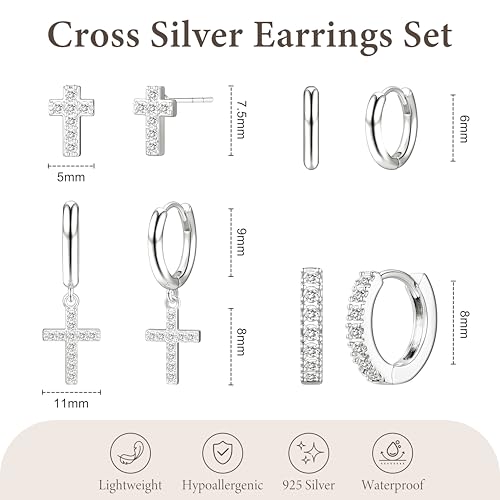Image of Small Gold Huggie Hoop Earrings Set for Women Men Hypoallergenic 14K Plated Stack Cartilage Earrings, Sterling Silver Multiple Piercing Lightweight Mini Thin Cute Dainty Trendy Jewelry Gifts for Women
